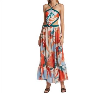 PatBo Rio Halter Cut-Out Beach Dress, Medium